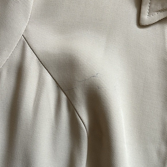 90s Vintage Deadstock NWT Tan Zip Front Blazer / Top Fitted Collar Top Size M - Picture 8 of 16